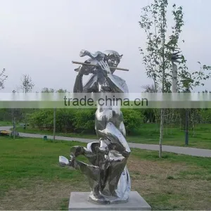 Stainless Steel Sculpture Naked Women Sitting on Ground Hebei Manufacturer thumbnail-4
