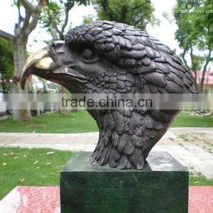 Metal Garden Sculpture Grande Home Decorations Antique Bronz Kartal Kafa Heykeli thumbnail-1