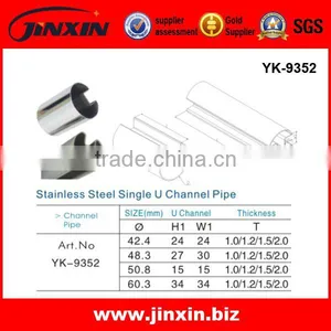JINXIN 304 316 Oval Stainless Steel Slotted Tube for Handrail thumbnail-1