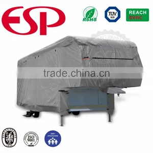 Waterproof 3 Layers Nonwoven Fabric Fifth Wheel Fiver Wheel Trailer Caravan Motorhome RV Cover thumbnail-1