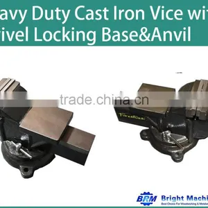4",5",6",8" Heavy Duty Cast Iron Vice With Swivel Locking Base&Anvil thumbnail-1