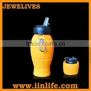 New 2015 Foldable Custom Silicone Water Bottle thumbnail-2