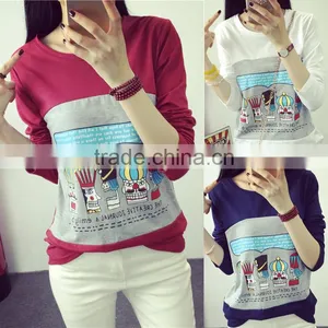 OEM China Wholesale Lady Tops Brand Fashion T-shirt for Women thumbnail-1