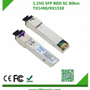 Для медиаконвертера 1,25 Гбит/с, дальность 120 км, SC двунаправленный SFP-трансиверный модуль, одноканальный, SC, 1550 нм передача/1490 нм прием, одномодовый, с DDM thumbnail-1