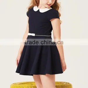 School Children's Princess Skirt 2017 Summer New Girls' Collar Dress thumbnail-2