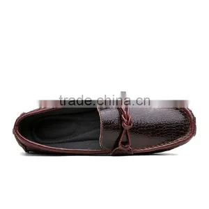 High Quality Crocodile Top Layer Leather Peas Shoes Casual Fashion for Male, Men Leather Casual Shoes Sample for Adults thumbnail-2