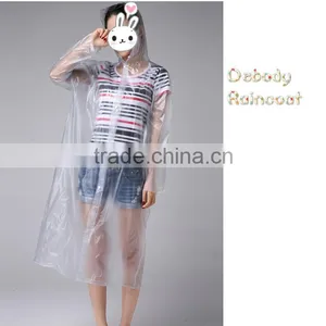Beautiful Fashional Adult Practical 100% PVC Women Raincoat thumbnail-3