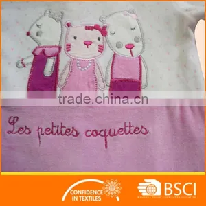 New Fashion Cartoon Light Pink Long Sleeved Cotton Baby Clothes Romper thumbnail-3