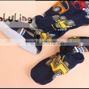 TinaLuLing 100% Cotton Wholesale Baby Winter Footed Pajamas Boys Car Design One Piece Pajamas thumbnail-4