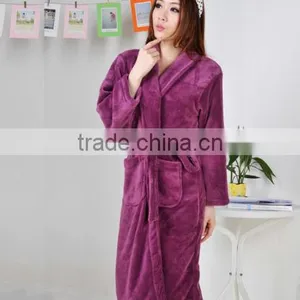 Popular Warm Extra Long Robes Blue Cotton Terry Bath Robes For Mens & Womens thumbnail-3