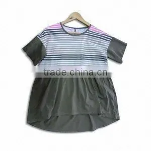 Ladies T-shirt, Customized Colors Are Accepted, Made of 100% Cotton Jersey, OEM Orders Are Welcome thumbnail-1