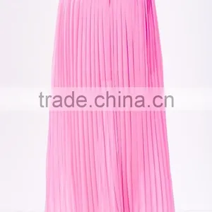 2015 Hot Sale Pleated Skirts Design Elegant Long Maxi Skirt for Women thumbnail-3