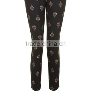 Cool Pattern Printed Hot Girt Sexi Photo Slim Fit Cigarette Harem Pants thumbnail-6