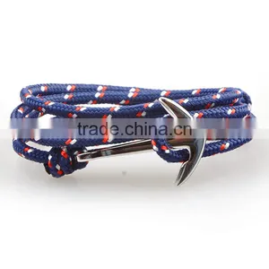 2016 MEN FASHION NAUTICAL ROPE ANCHOR BRACELET thumbnail-1