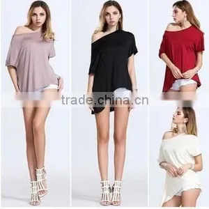 Foreign Trade New Tops 2017 ms Hot Style in Europe and America is Irregular Short Sleeve T-shirt Dress thumbnail-1