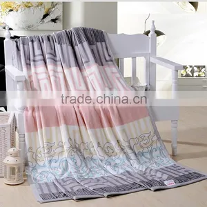 Factory Wholesale Seaweed Lines Coral Fleece Blanket/ Sheet thumbnail-1