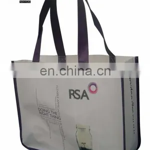 Handle Recycle Custom Woven Shopping Bag TRADE ASSURANCE SUPPLIER thumbnail-1