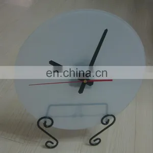 Sublimation Printable Blank Clock Round Tempered Glass Table Clock thumbnail-1