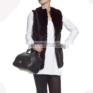 China Manufacturer Wholesale Fashion Rabbit Fur Vest thumbnail-1
