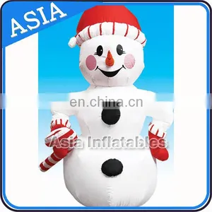 Custom Advertising PVC Christmas Competitive Price Snowman Inflatable Helium Balloon For Promotion thumbnail-2