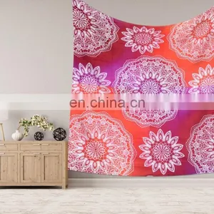 Indian 2017 Galaxy Ombre Mandala Handmade Queen Size Tapestry Wall Hanging Bedspread thumbnail-1