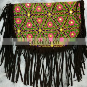 Incredible India Exclusive Vintage Banjara Clutch Collection,Beautiful Multicolour Wholesale Indian Ethnic With Tassels thumbnail-1