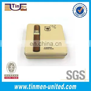 High Quality Cigar & Cigarette Hinged Lid Tobacco Tin Box thumbnail-1