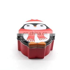 Cute Penguin Shaped Irregular Chirstmas Gift Packing Metal Tin Box thumbnail-2