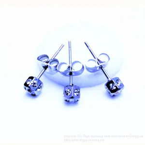 Amazon Hot Selling Stainless Steel Insert Diamond Earrings, Body Piercing Earrings Wholesale Manufacturers thumbnail-3