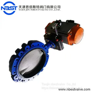 EPDM Lined Rotork Pneumatic Actuator Double Control Butterfly Valve LTD671XP-10Q thumbnail-1