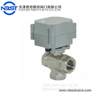 Actuated Ball Valve 3 Way Brass Electric Actuator Ball Valve thumbnail-3
