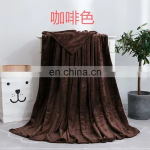 Adult Brushed Hooded Coral Fleece Blanket Super Soft Polar Fleece Blanket Custom Printed for Bed thumbnail-6