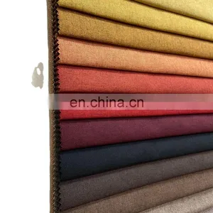 2020 High Quality Upholster 100% Polyester Woven Trending Products Coating Sofa Linen Look Fabric thumbnail-1