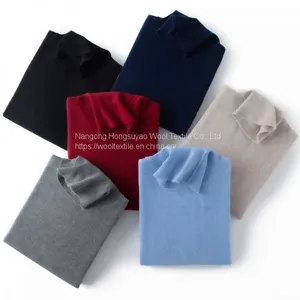 Pullover Turtleneck Cashmere Sweaters Knitted Turtleneck Jumpers Sweater for Men thumbnail-1