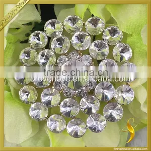Costume Jewelry Brooches Flower Rhinestone Hair Brooches Bling Rhinestone Brooches for Sashes FB-072 thumbnail-5