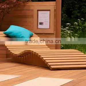 MODERN GARDEN FURNITURE - Wooden Outdoor Furniture - Sun Lounger - Wood Outdoor Furniture thumbnail-1