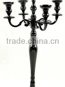 Decorative Wedding Candelabra, Black Tall Candelabra For Wedding Decor And Parties thumbnail-1