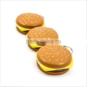 Cute Hamburger Cheese LED Flash Light Functional Keychain Key Chain Ring thumbnail-3