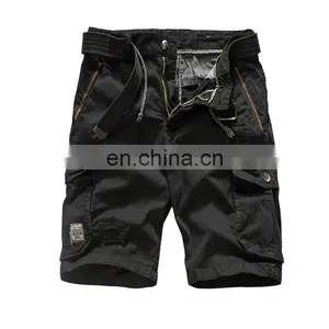 Men's Six Pockets Streetwear Cargo Short Pants With Belt thumbnail-3