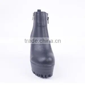 Fashion Western High Ankle Military Quality Double Zipper Dance Boots With High Platform thumbnail-3