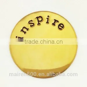 Custom Design 22.5mm Gold Inspire Floating Locket Stamped Plates thumbnail-1
