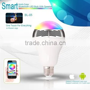 3W Power Bluetooth Speaker With LED Light Bulb 6W RGBW Colors 300 Lumens, Free Android IOS APP for Bluetooth Remote Controlling thumbnail-2