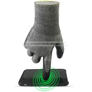 Anti Slip Hppe Cut Resistance Pu Coated Gloves thumbnail-5