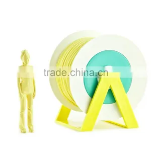 Pla 3d Printer Material Yellow Ochre Filament With the New Spool Convertible Into a Coat Hanger. Spool Holder Included. thumbnail-1