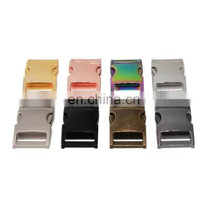 OEM ODM Accept 25mm Quick Release Contoured Metal Plastic Adjustable Pet Buckle for Dog Collar thumbnail-1