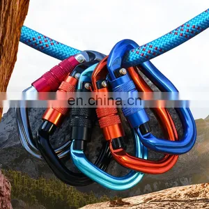 JRSGS 23KN Heavy Duty 7075 Aluminium Alloy Carabiner Clip, D-Ring Clip Hook Clip Tool Carrier Carabiner S7109TN thumbnail-1