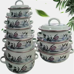 6pcs Vitreous Enamel Pot ENAMEL CASSEROLE thumbnail-1