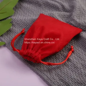 Drawstring Necklace Jewellery Pouch Sachet Jewelry Lipstick Flannel Bag thumbnail-4