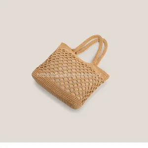 Women's Woven Bag Hollow Package Casual Beach Bag thumbnail-5