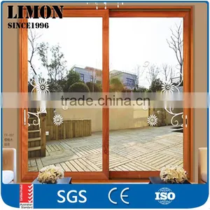 Wood Aluminum Composite Slidng Glass Door thumbnail-1
